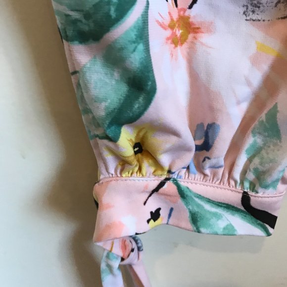 NWOT BCBGeneration Floral Bow Tie Jumpsuit Stretch - Picture 5 of 8